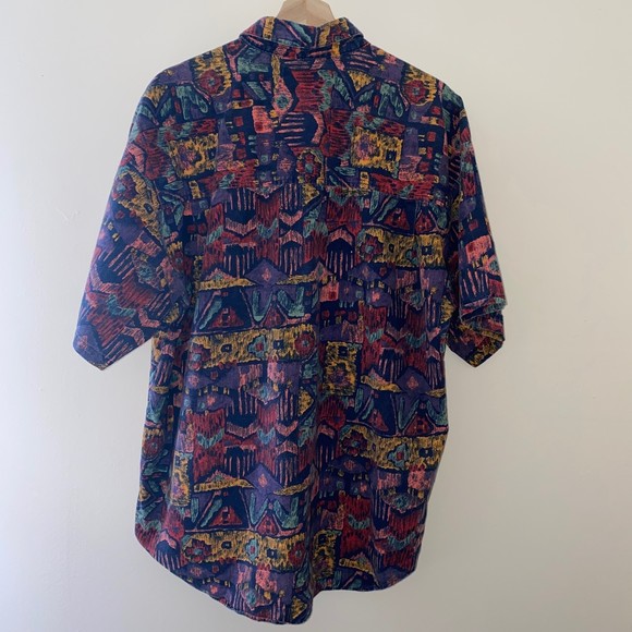 Red Eye by Marc Daniels multi color short-sleeve button down shirt - Picture 2 of 5